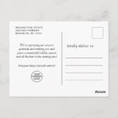 Snowflakes kerstboom bedrijfsgroet briefkaart (Achterkant)