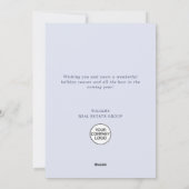 Snowflakes kerstboom bedrijfsgroet feestdagenkaart (Achterkant)