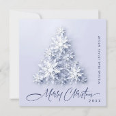 Snowflakes kerstboom bedrijfsgroet feestdagenkaart (Voorkant)