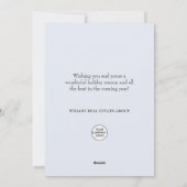 Snowflakes kerstboom bedrijfsgroet feestdagenkaart (Achterkant)