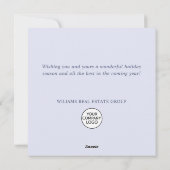 Snowflakes kerstboom bedrijfsgroet feestdagenkaart (Achterkant)