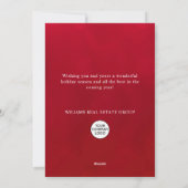 Snowflakes kerstboom bedrijfsgroet feestdagenkaart (Achterkant)