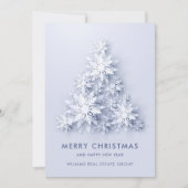 Snowflakes kerstboom bedrijfsgroet feestdagenkaart (Voorkant)