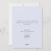 Snowflakes kerstboom bedrijfsgroet feestdagenkaart (Achterkant)