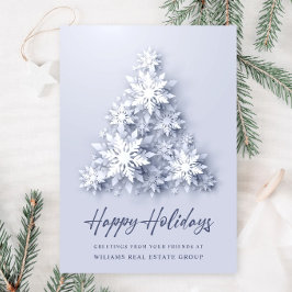 Snowflakes kerstboom bedrijfsgroet feestdagenkaart