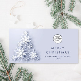 Snowflakes kerstboom bedrijfsgroet feestdagenkaart