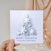 Snowflakes kerstboom bedrijfsgroet feestdagenkaart