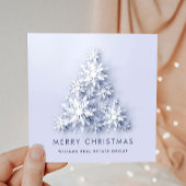 Snowflakes kerstboom bedrijfsgroet feestdagenkaart