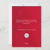 Snowflakes kerstboom bedrijfsgroet feestdagenkaart (Achterkant)