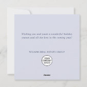 Snowflakes kerstboom bedrijfsgroet feestdagenkaart (Achterkant)