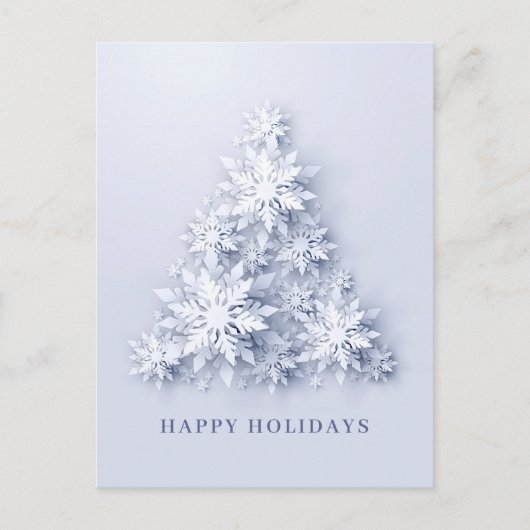Snowflakes kerstboomgaard Kaart feestdag (Voorkant)