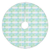 Snowflakes kerstboomrok fleece kerstboom rok (Voorkant)