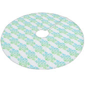 Snowflakes kerstboomrok fleece kerstboom rok (Gekanteld)