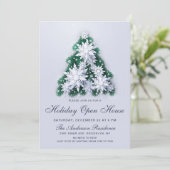 Snowflakes kerstboomvakantie kaart (Staand voorkant)