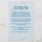 Snowflakes kerstbriefjaar in Review Briefpapier (Voorkant)