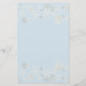 Snowflakes kerstbriefjaar in Review Briefpapier (Achterkant)