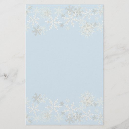 Snowflakes kerstbriefjaar in Review Briefpapier (Achterkant)