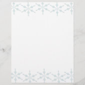 Snowflakes kerstbriefpapier (Voorkant)