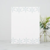 Snowflakes kerstbriefpapier (Staand voorkant)