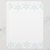Snowflakes kerstbriefpapier (Voorkant / Achterkant)