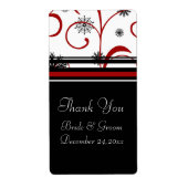 Snowflakes kerstbruiloft labels (Voorkant)