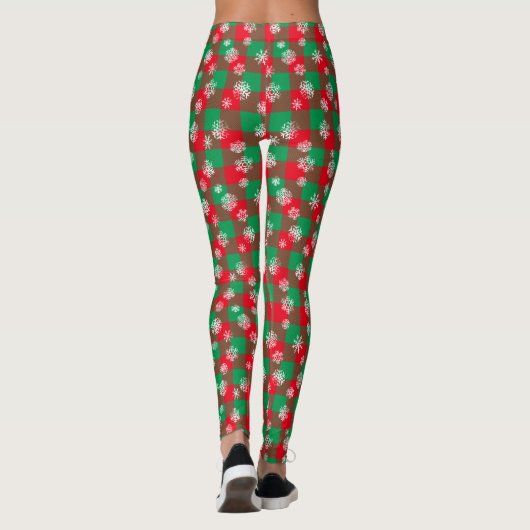 Snowflakes kerstbuffelstaarten leggings (Achterkant)