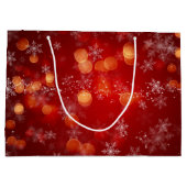 Snowflakes kerstcadeau voor grote cadeaus groot cadeauzakje (Achterkant)