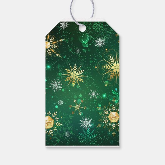 Snowflakes, kerstcadeaus voor feestdagen cadeaulabel (Achterkant)