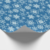Snowflakes kerstcadeautjes cadeaupapier (Hoek)