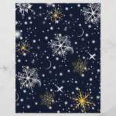 Snowflakes kerstfeest uitnodiging flyer (Achterkant)