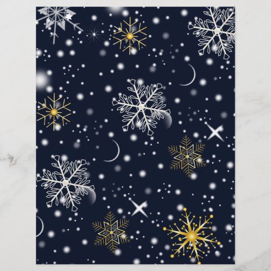 Snowflakes kerstfeest uitnodiging flyer (Achterkant)