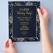 Snowflakes kerstfeest uitnodiging flyer (Hand)