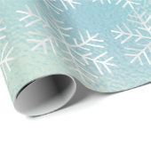Snowflakes kerstfeestdag blauw, bevroren Merry1 Cadeaupapier (Rol Hoek)