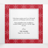 Snowflakes kerstfeestdag drieledige fotokaart drieluik wenskaart (Binnenkant midden)