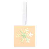 Snowflakes kerstfeestdag foto kubus ornament (Voorkant)