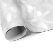 Snowflakes kerstfeestdag grijze zilver glitter cadeaupapier (Rol Hoek)