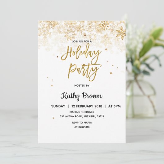 Snowflakes kerstfeestdag kaart (Staand voorkant)