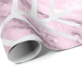 Snowflakes kerstfeestdag marmer Mauve Puple Cadeaupapier (Rol Hoek)