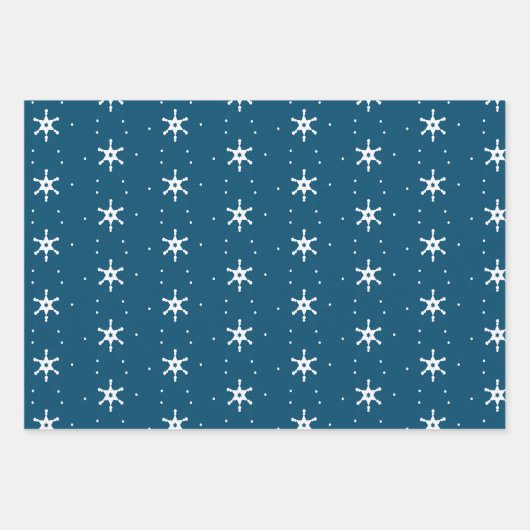 Snowflakes-kerstfeestdag met snoepriet inpakpapier vel (Voorkant 2)