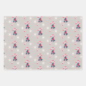 Snowflakes-kerstfeestdag met snoepriet inpakpapier vel (Voorkant)