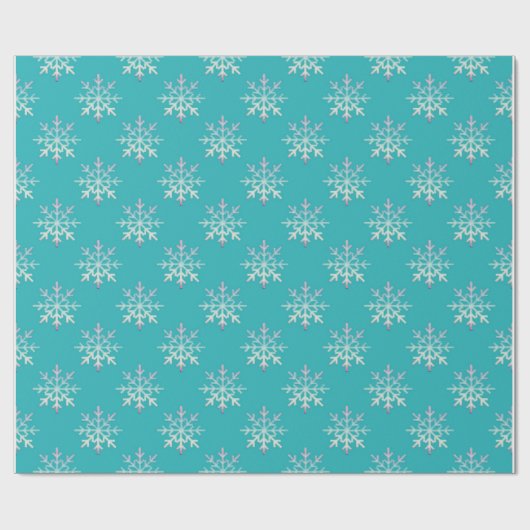 Snowflakes kerstfeestdagen cadeaupapier (Vlak)