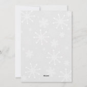 Snowflakes kerstfoto-feestdag Kaart (Achterkant)