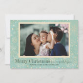 Snowflakes kerstfoto feestdagenkaart (Voorkant)