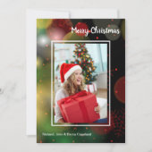 Snowflakes kerstfoto feestdagenkaart (Voorkant)