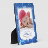Snowflakes kerstfoto Plaque Fotoplaat (Zijkant)