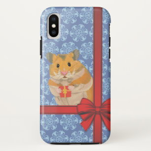 Snowflakes kersthamster iPhone x hoesje