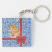 Snowflakes kersthamster sleutelhanger (Achterkant)