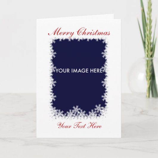 Snowflakes kerstkaart feestdagen kaart (Voorkant)