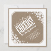 Snowflakes Kerstkerkerkledes feestdag uitnodigen Kaart (Voorkant)