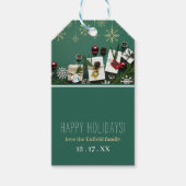 Snowflakes, kerstmis cadeaulabel